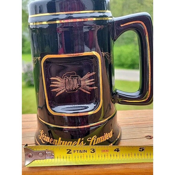 Leinenkugel's Brewing Co. Limited Beer Stein Black Mug Gold Trim - Picture 13 of 13